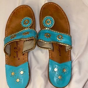 Jacks Rattan Flat Sandals